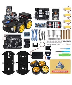 ELEGOO UNO R3 Smart Robot Car Kit V4 for Arduino Robotics for Kids Ages 8-12 12-16 STEM Science Kits Coding Gifts for 8 9 10 11 12 13 14 15 16 Year Old Boys Girls Teens Cool Engineering Building Toys Robot Car V4