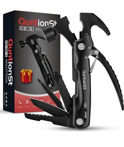 Gifts for Men,12-in-1 Hammer Multitool, Stocking Stuffers for Men,Christmas Stocking Stuffers for Adults Dad Husband Boyfriend, Camping Essentials Mens Gift for Him, Birthday Gift Idea,Mini Multi Tool