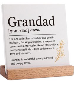 Grandad Definition Gifts from Grandchildren, Father's Day Gifts for Grandpa, Best Grandpa Ever Gift Ideas, Grandfather Gifts for Men, Grandpa Birthday Gifts from Grandson Granddaughter Ceramic-Grandad Definition