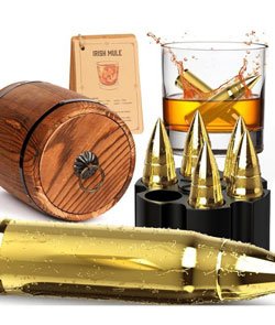 Oaksea Gifts for Men Dad from Daughter Son, Whiskey Stones Gifts Set, Christmas Anniversary Birthday Gift for Him Husband Boyfriend Brother, Man Cave Cool Stuff Bourbon Presents Stocking Stuffers Gold-barrel Box