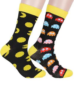 Nintendo Pac-Man Maze Arcade 2 Pack Crew Socks