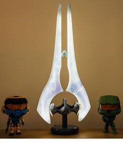 Ukonic Halo Light-Up Covenant Energy Sword Collectible Desktop Lamp With LED Light | Video Game-Themed Room Essentials | Bedside Table Lamp, Home Decor Accessories | 14 Inches Tall