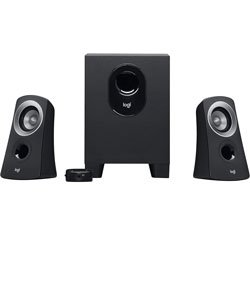 Logitech Z313 2.1 Multimedia Speaker System with Subwoofer, Full Range Audio, 50 Watts Peak Power, Strong Bass, 3.5mm Inputs, PC/PS4/Xbox/TV/Smartphone/Tablet/Music Player - Black