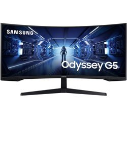 SAMSUNG 34" Odyssey G5 Ultra-Wide Gaming Monitor with 1000R Curved Screen, 165Hz, 1ms, FreeSync Premium, WQHD, LC34G55TWWNXZA, 2020, Black G5 – 165Hz 34-inch Curved WQHD