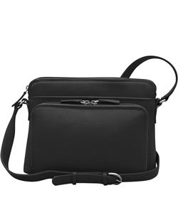 ili New York Genuine Leather Crossbody Bags for Women - Premium RFID Blocking Shoulder Bag Organizer with Adjustable Strap One Size Black