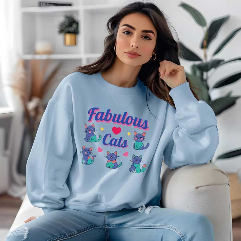 Kawaii Cat Sweatshirt for Women: Purrfect Cozy Gift - Cat Lover Gift Ideas - Funni-Kitten Sweatshirt