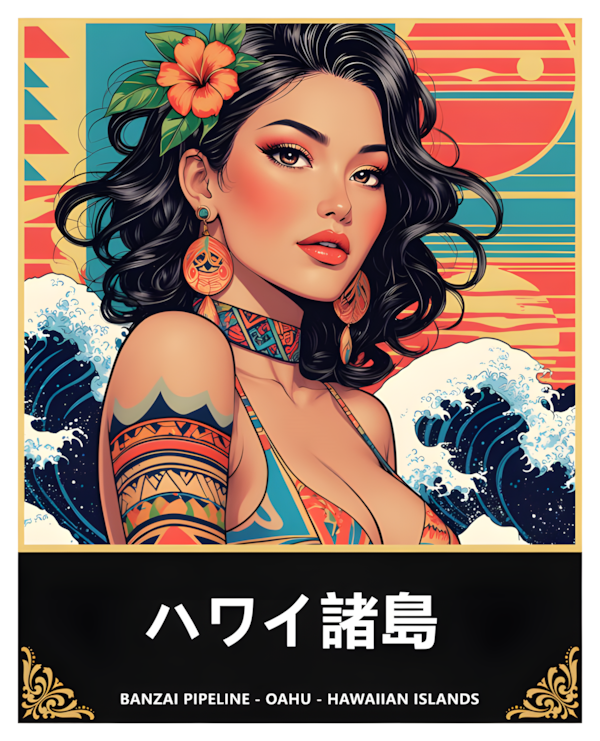 tropical poster vintage collection - Hawaii I